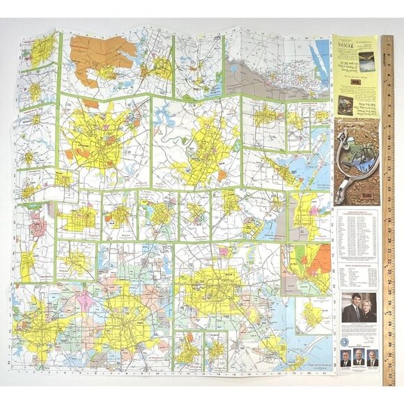 2001 TEXAS Department of Transportation Official Travel MAP Tourism Street EUC - Picture 5 of 5